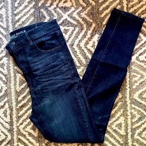 American Eagle Jeans. Super high rise Jeggings. Size 12 Long. Barely worn.